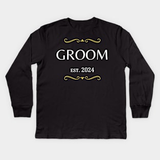 groom to be - groom est 2024 Kids Long Sleeve T-Shirt